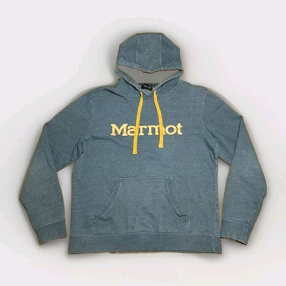 Marmot Other - Marmot Hoodie Mens Large‎ Blue Pullover Hooded Sweatshirt Hiking Outdoor